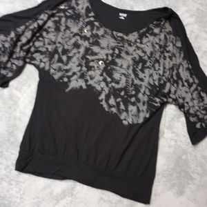 NWOT a.n.a. Black & Gray Tunic